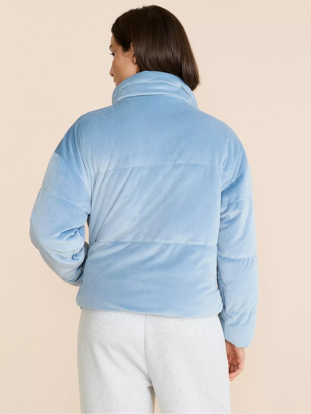 Lou & Grey Ribbed Velour Puffer Jacket - Picture 3 of 12